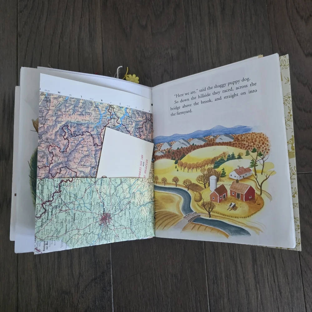 Little Golden Book The Shy Little Kitten Handmade Junk Journal + Original Book